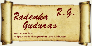 Radenka Guduraš vizit kartica